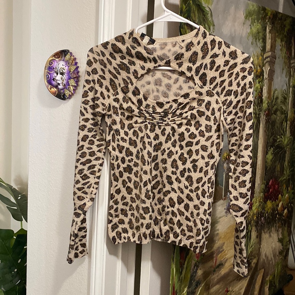 Cache XS shimmery sweater-top